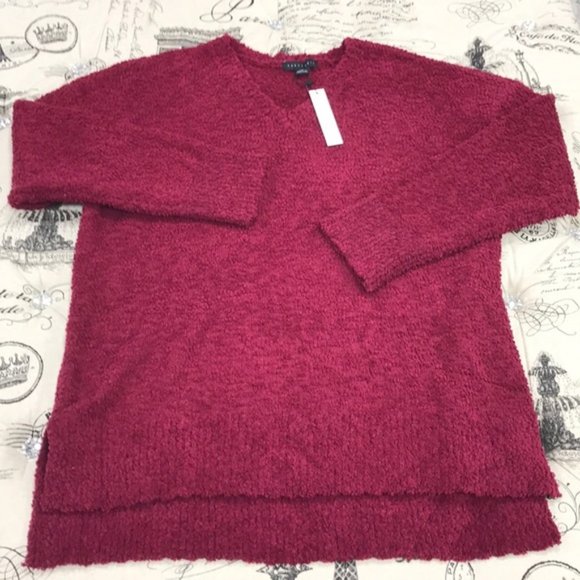 Women's Sanctuary V-Neck Teddy Sweater - Picture 3 of 6